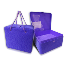 Flocking gift box with handle OEM/ODM